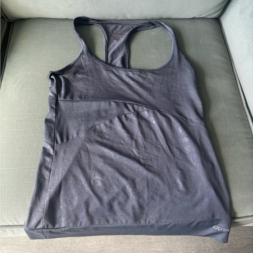 Gray Fitted Sleeveless Tank Top